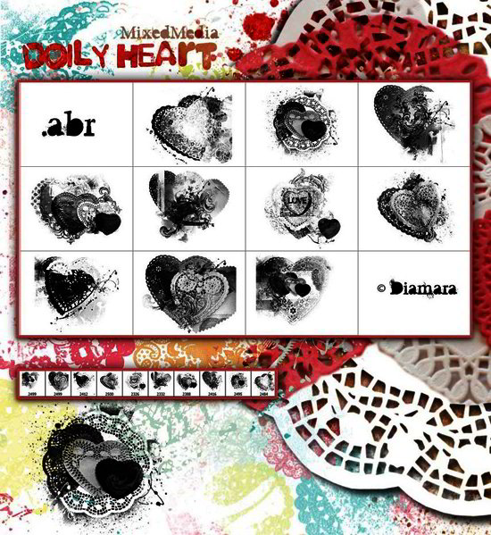 mixedmedia_doily_heart_by_diamara-d5ri7hk