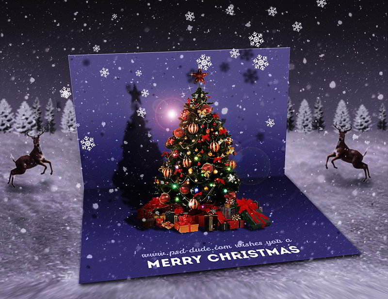 Create a Christmas Pop Up Greeting Card in Photoshop