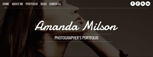 photography website template