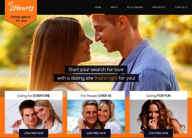 Dating Site Responsive Web Template