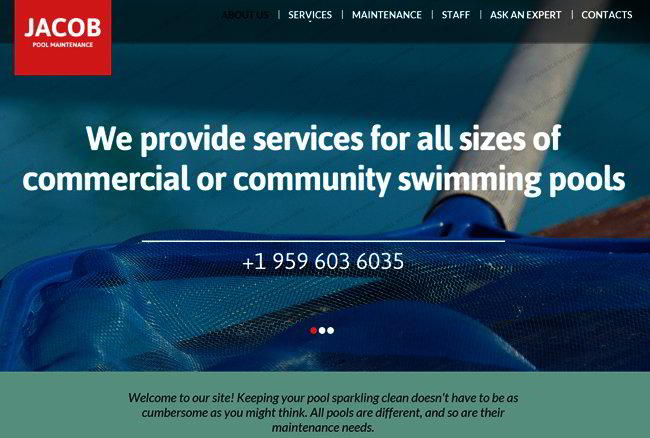 Pool Maintenance Website Template