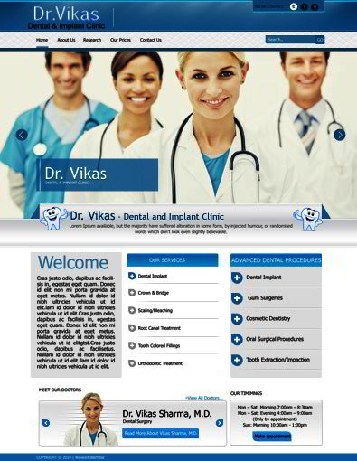 Dentistry Free WordPress Template