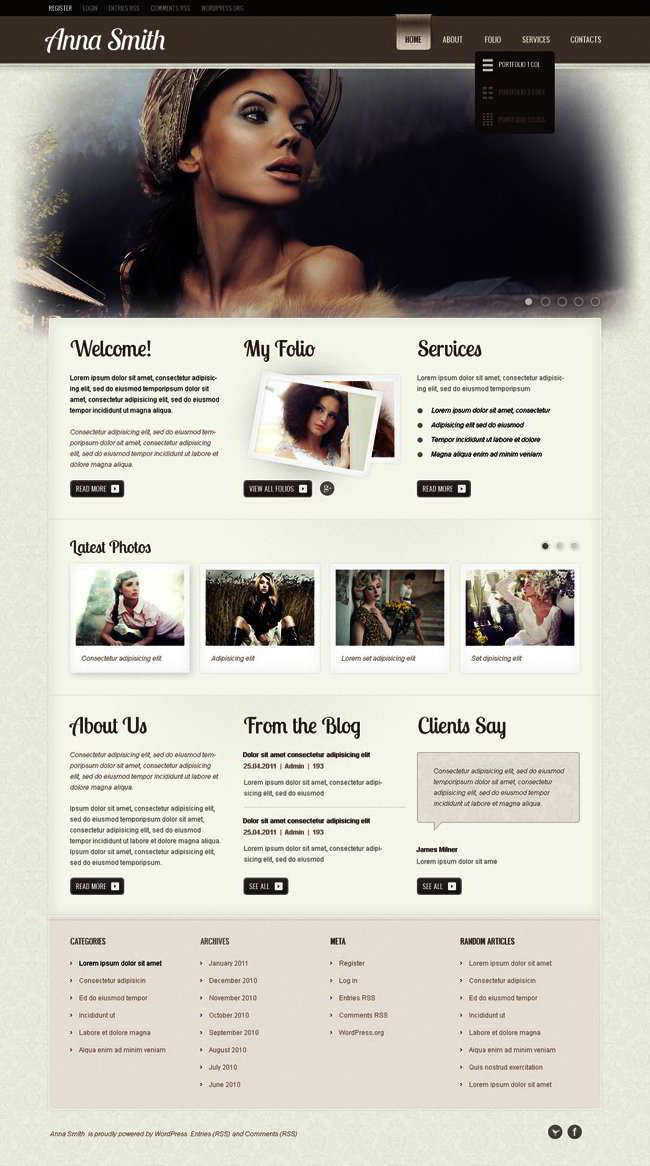 Photographer Portfolio WordPress Theme