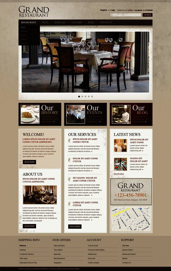 Cafe and Restaurant WordPress Theme