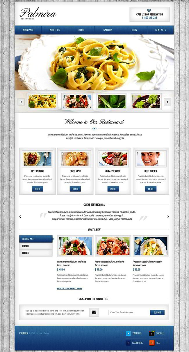 Cafe and Restaurant WordPress Theme