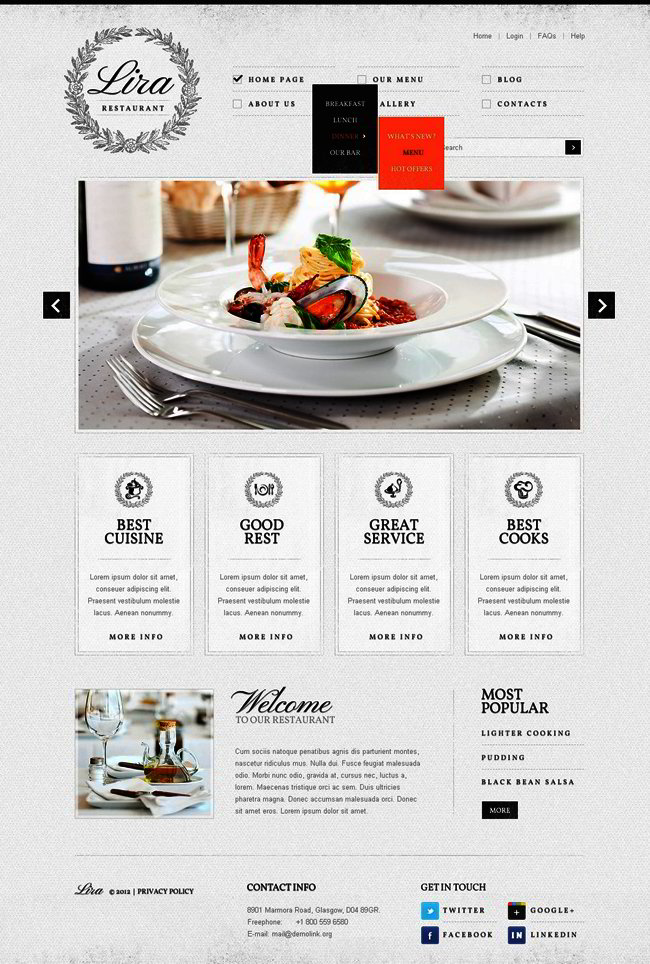 Cafe and Restaurant WordPress Theme