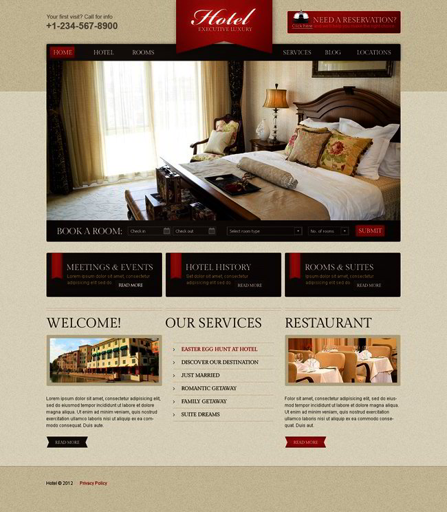 Luxury Hotel WordPress Theme