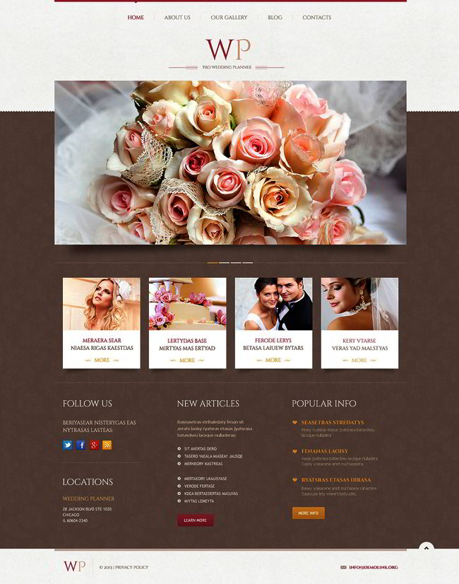 Tender Wedding Planner WordPress Theme