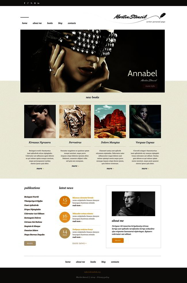 Personal Page Responsive WordPress Theme