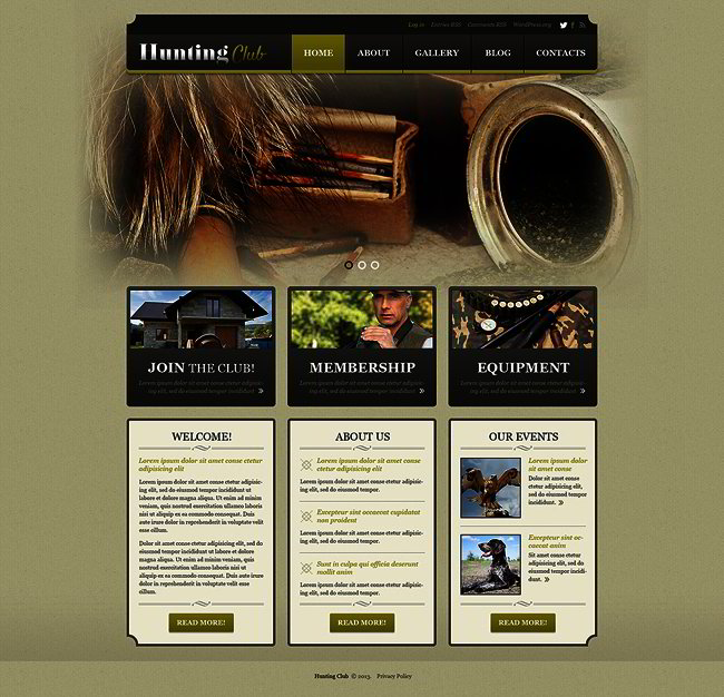 Hunting WordPress Theme