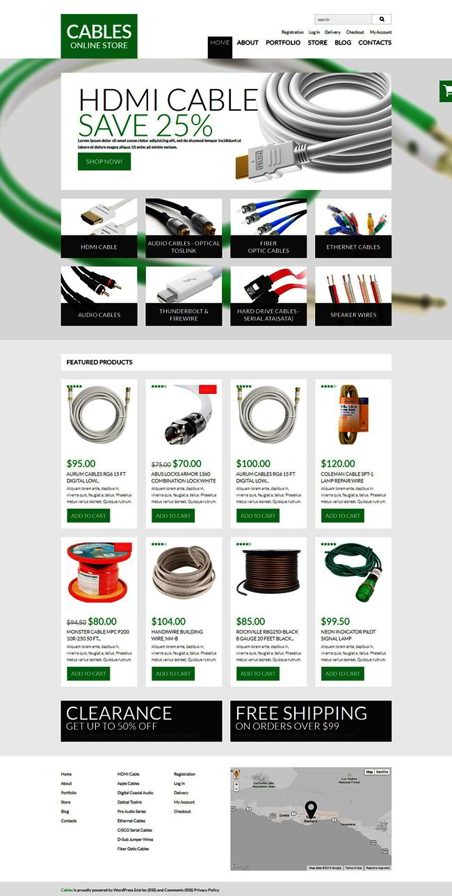 Durable Cables Wires WooCommerce Theme