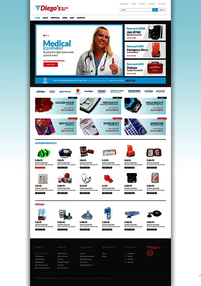 Ambulance Responsive WooCommerce Theme