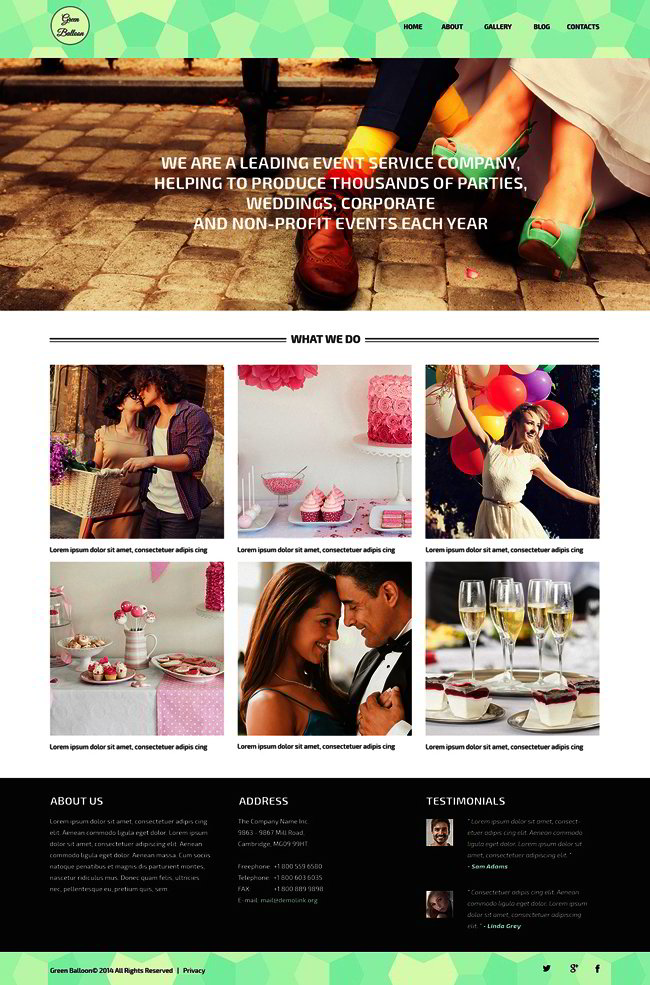 Memorable Events Planner WordPress Theme