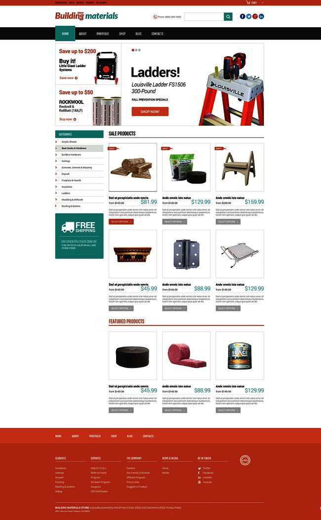 Universal Building Supplies WooCommerce Theme