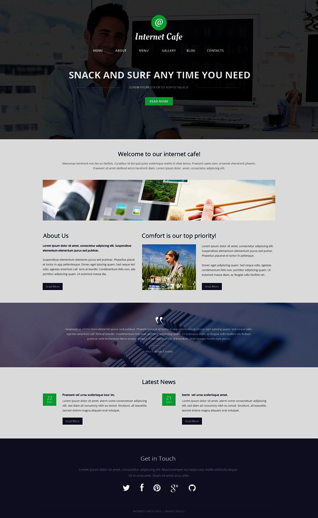 Internet Cafe WordPress Theme