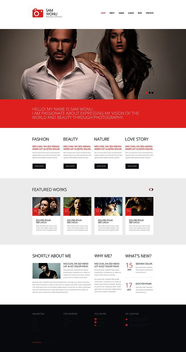 Photographer Portfolio Responsive WordPress Theme