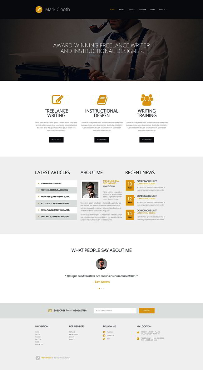 Online Presence of Freelancers WordPress Theme