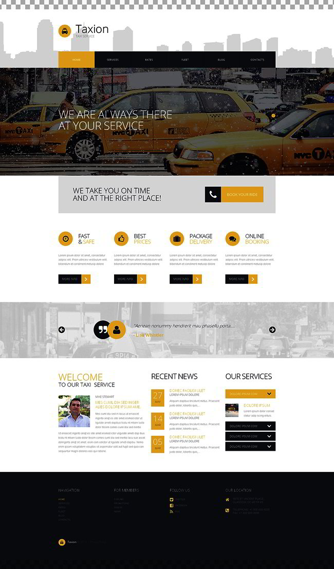 Fast and Furious Cabs WordPress Theme