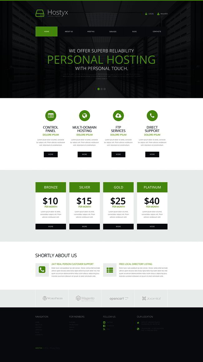 Reliable Hosting Company WordPress Theme