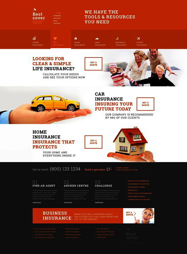 Online Insurance Services WordPress Theme