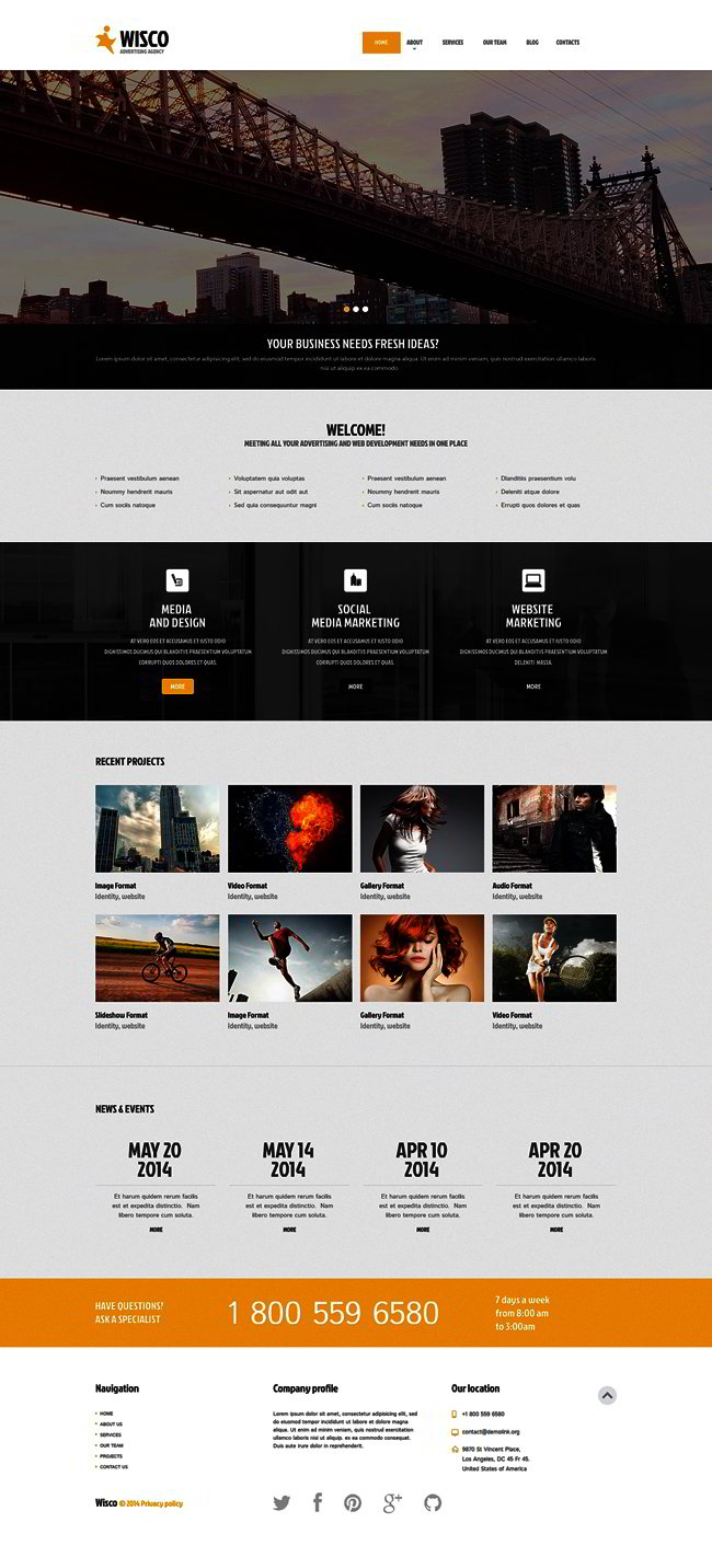 Advertising Agency Responsive WordPress Theme