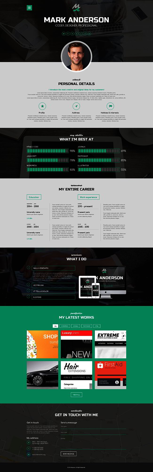 HighClass Portfolio WordPress Theme