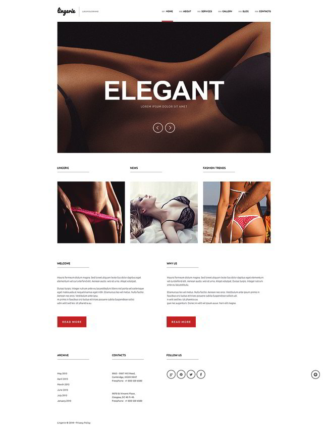 Refined Lingerie WordPress Theme