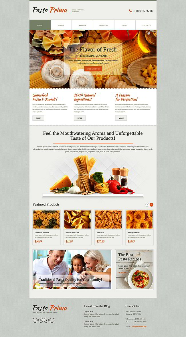 Family Pasta WordPress Theme