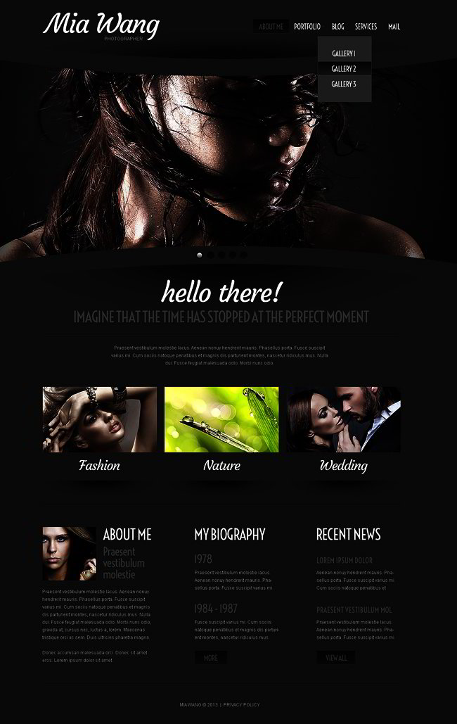 Cherry Photographer Portfolio WordPress Theme