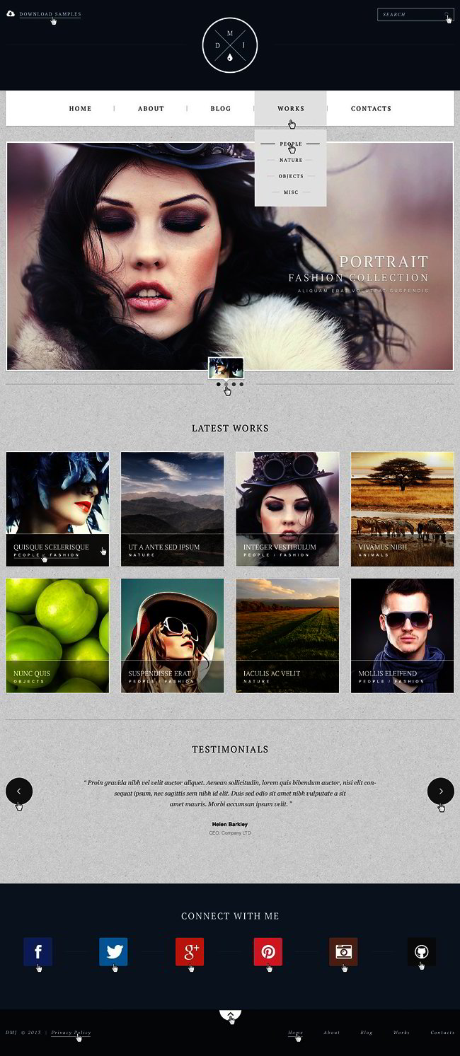 Simple Photographer Portfolio WordPress Theme