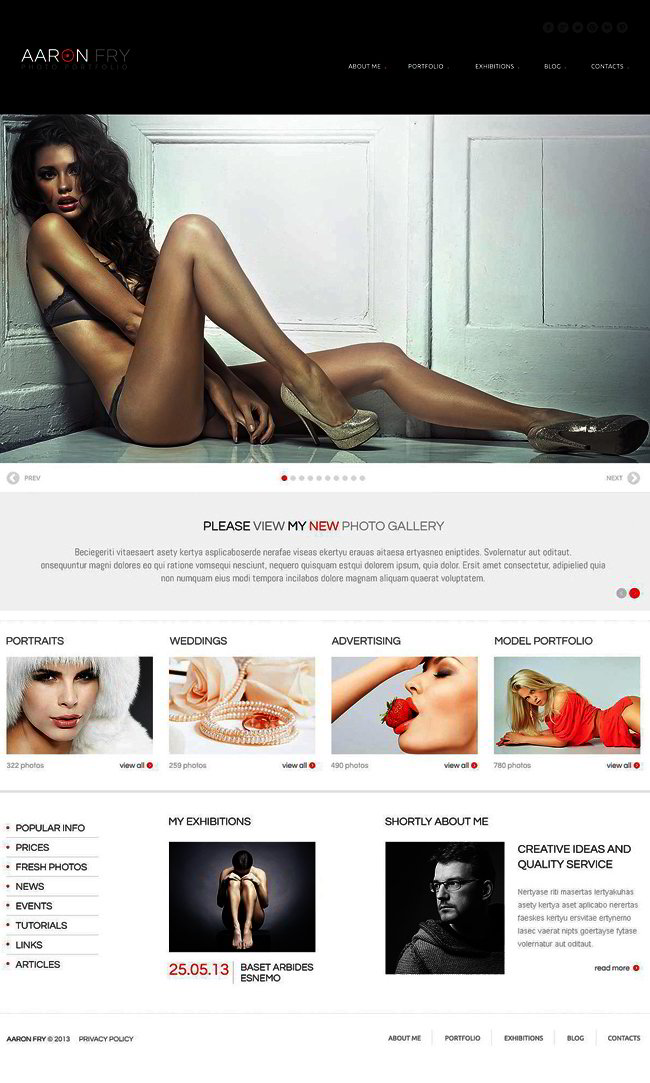 Photographer Folio WordPress Theme