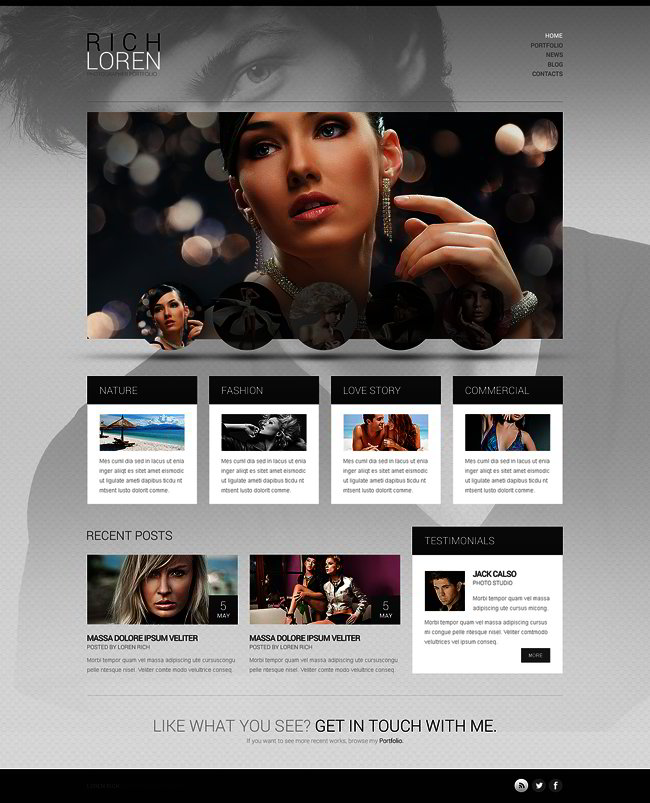 Fashionable Photographer Portfolio WordPress Theme