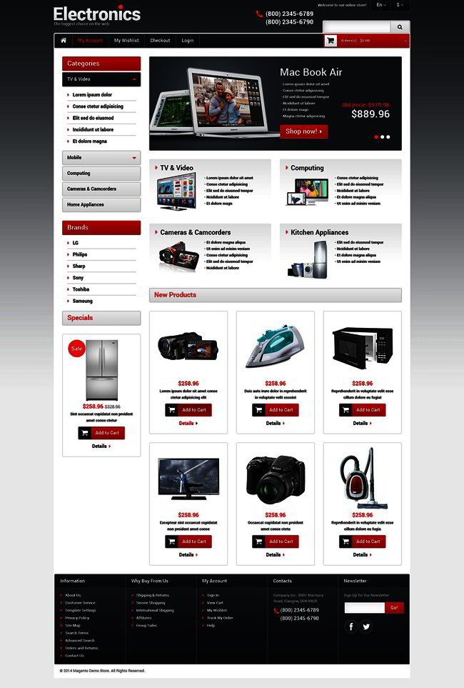 Electronics Store Responsive Magento Theme