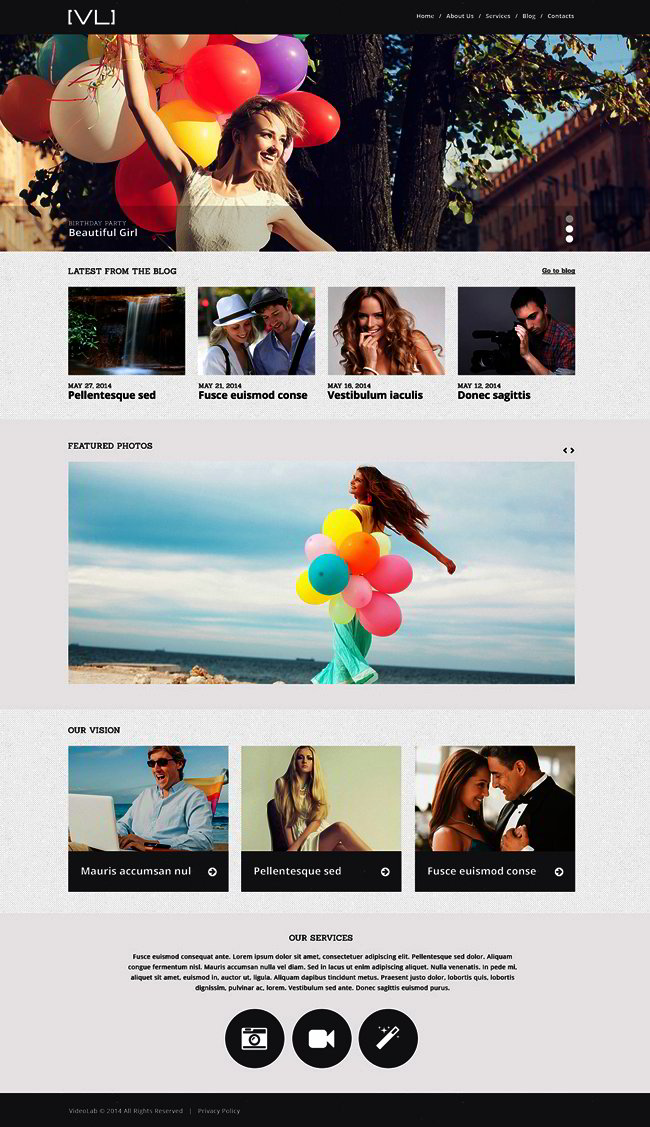 Happy Moments Videography WordPress Theme