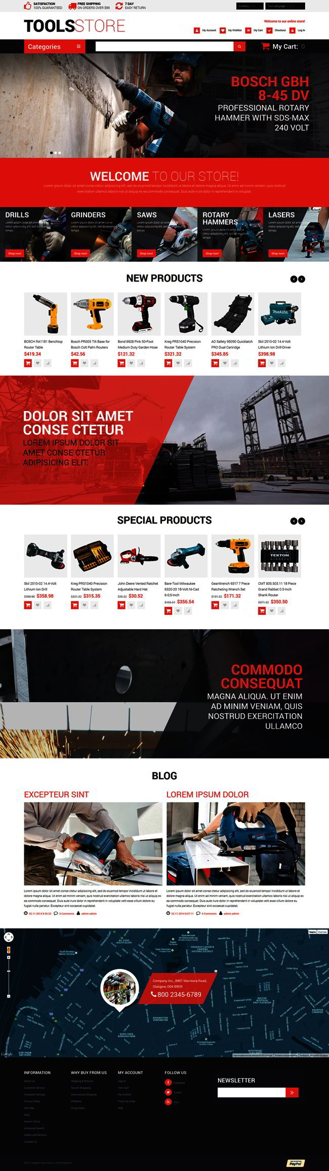 Professional Contractors Tools Magento Theme