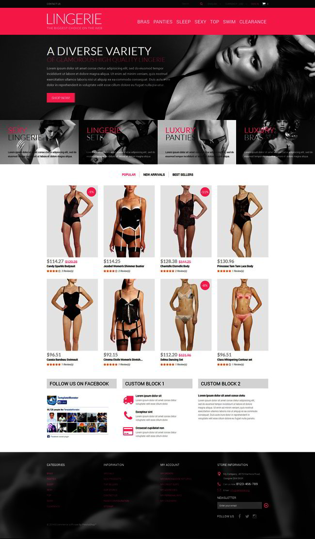 Lingerie Responsive PrestaShop Theme