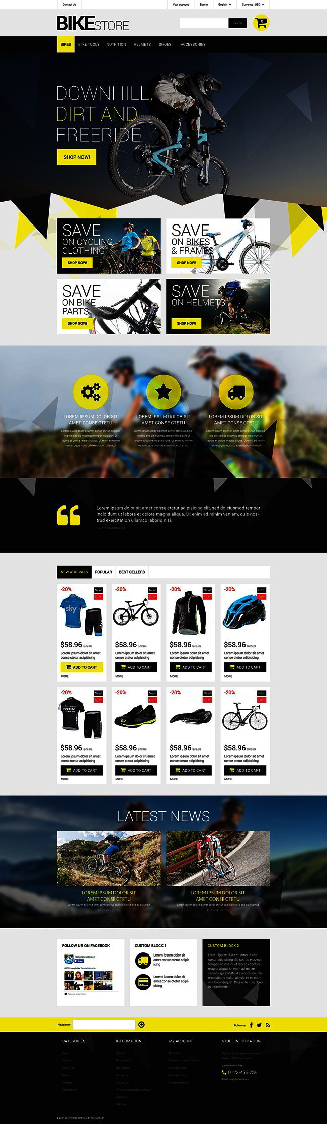 Bike Store PrestaShop Theme