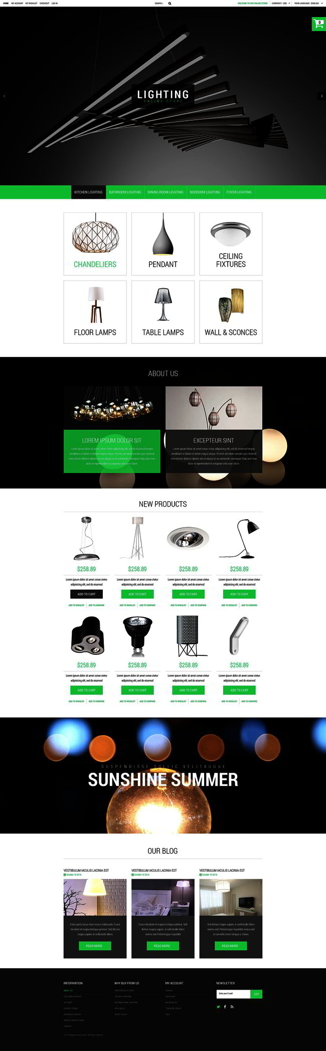 House Lighting Magento Theme