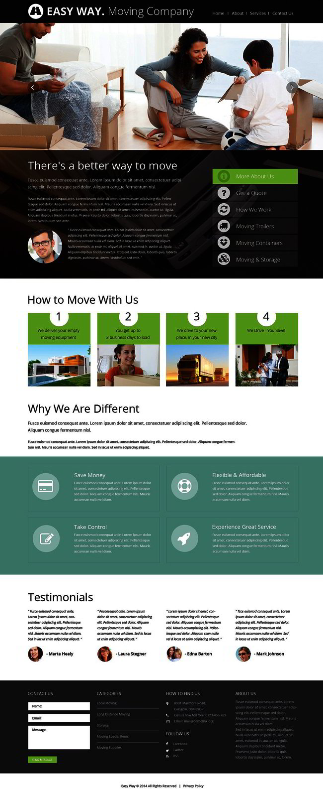 Moving Company Website Template