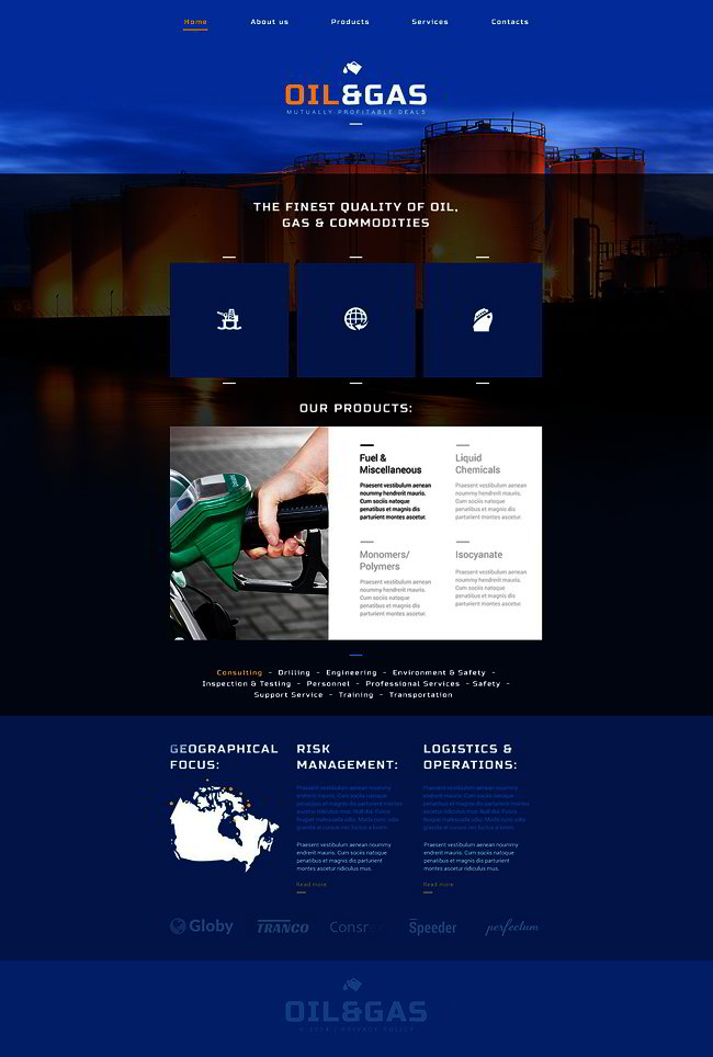 Oil Gas Company Website Template