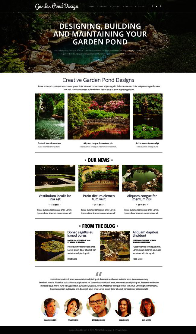 Garden Design Responsive Website Template