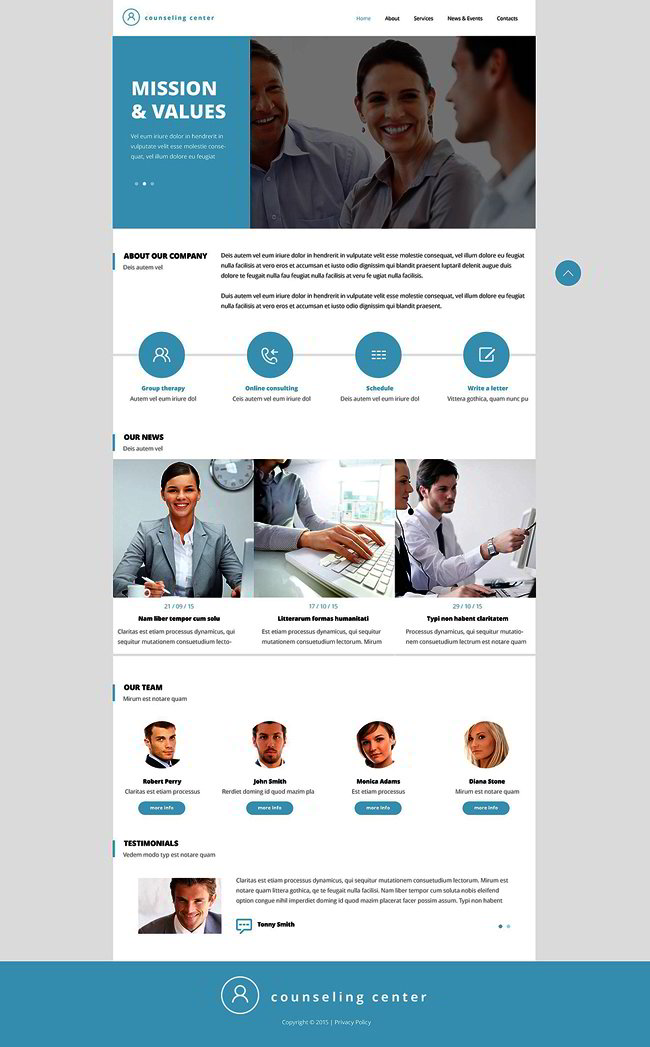 Counseling Responsive Website Template