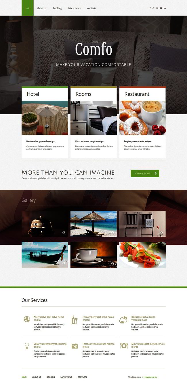 Cozy Vacation Joomla Template