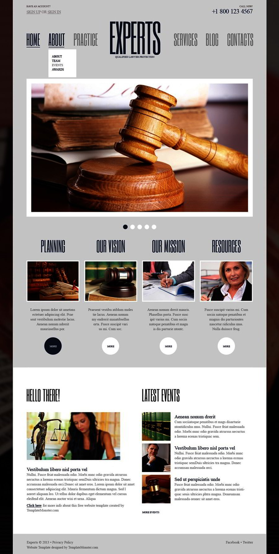 Free WordPress Law Firm Theme Website Templates